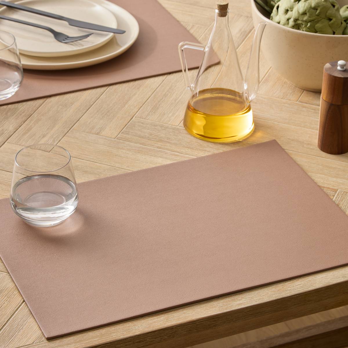 Placemat "Max" PU - Polyurethane, 45x30 cm, Moccha