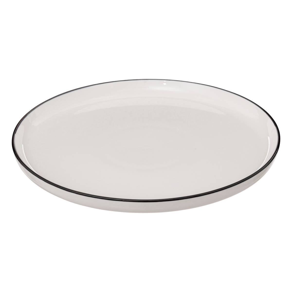 Set of 6 dinner plates "Alix" D.27 cm, White