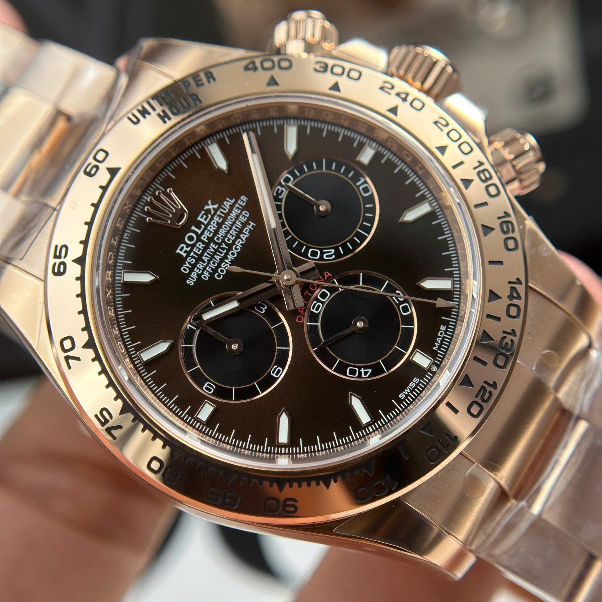 Rolex Cosmograph Daytona 126508 Clone Watches Chocolate Dial Oyster Strap THB Factory 40mm - Top club