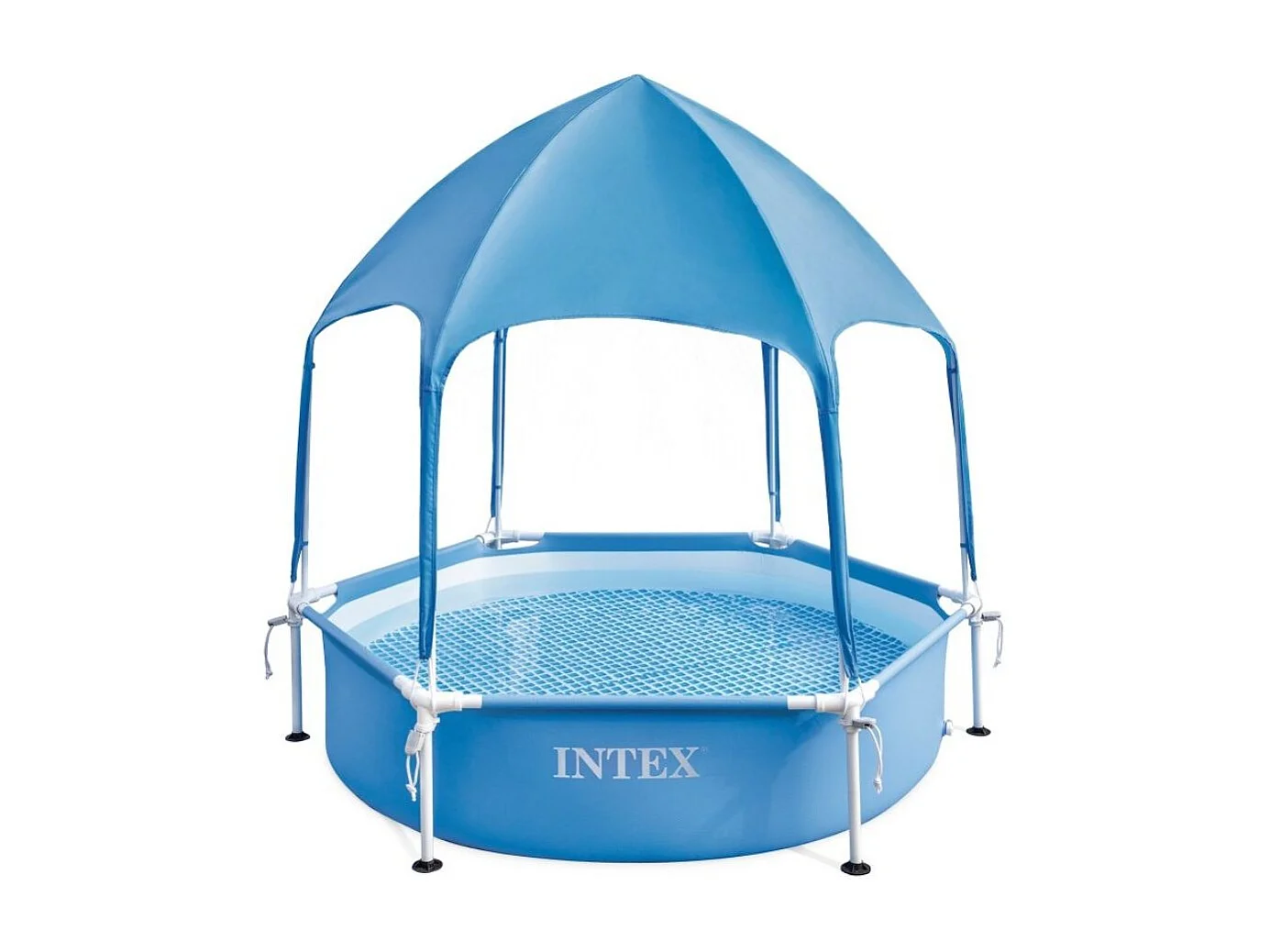 Piscine ronde avec parasol Canopy Metal Frame Intex 28209
