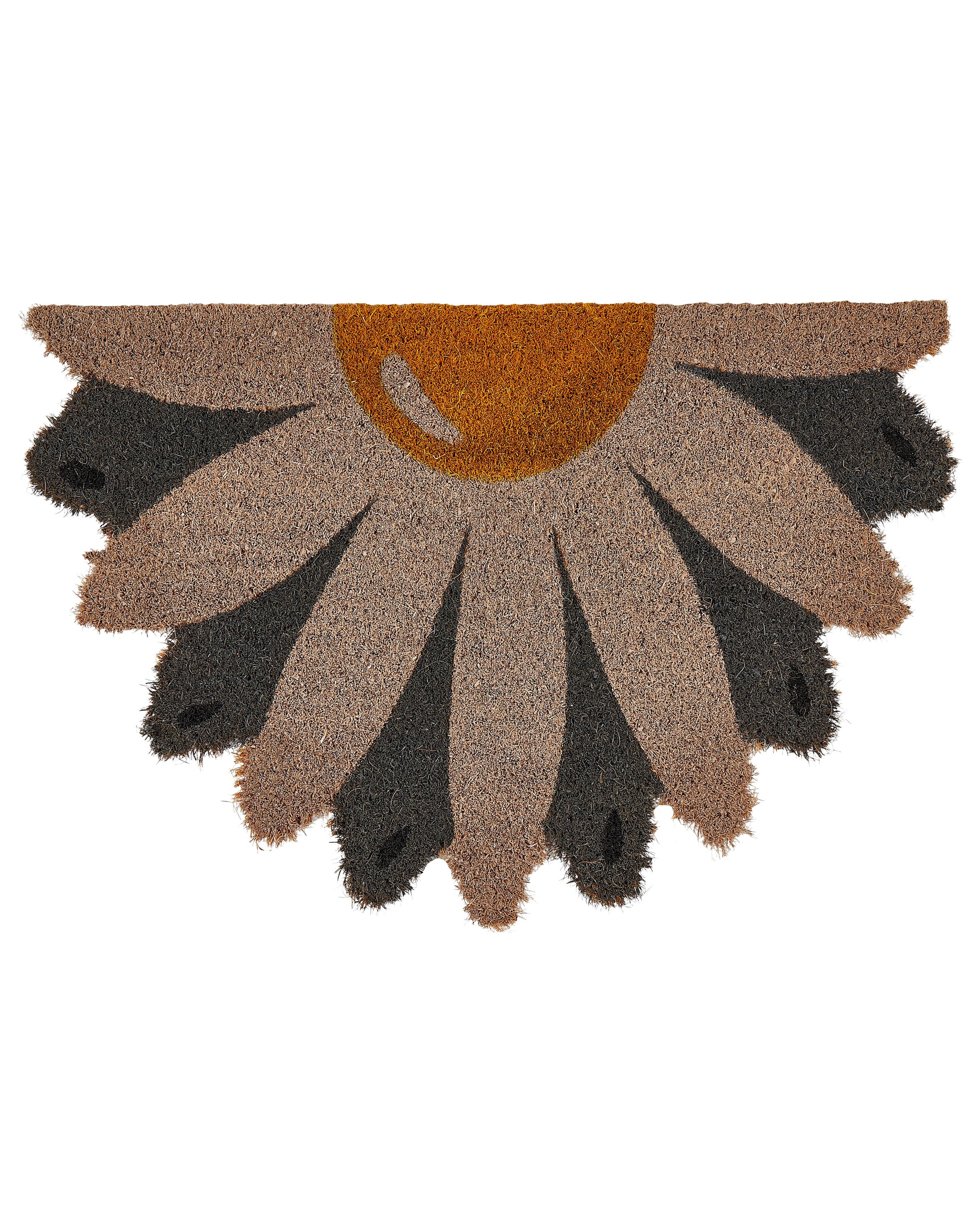 Doormat HOTAKA Multicolour 40 x 60 cm Flower Coir