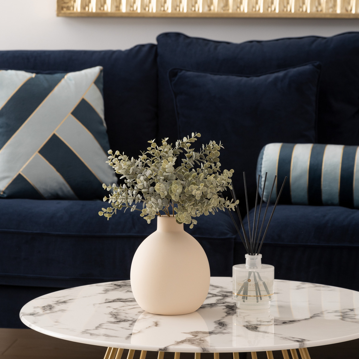 Ceramic vase "Rily" Beige, H.18 cm