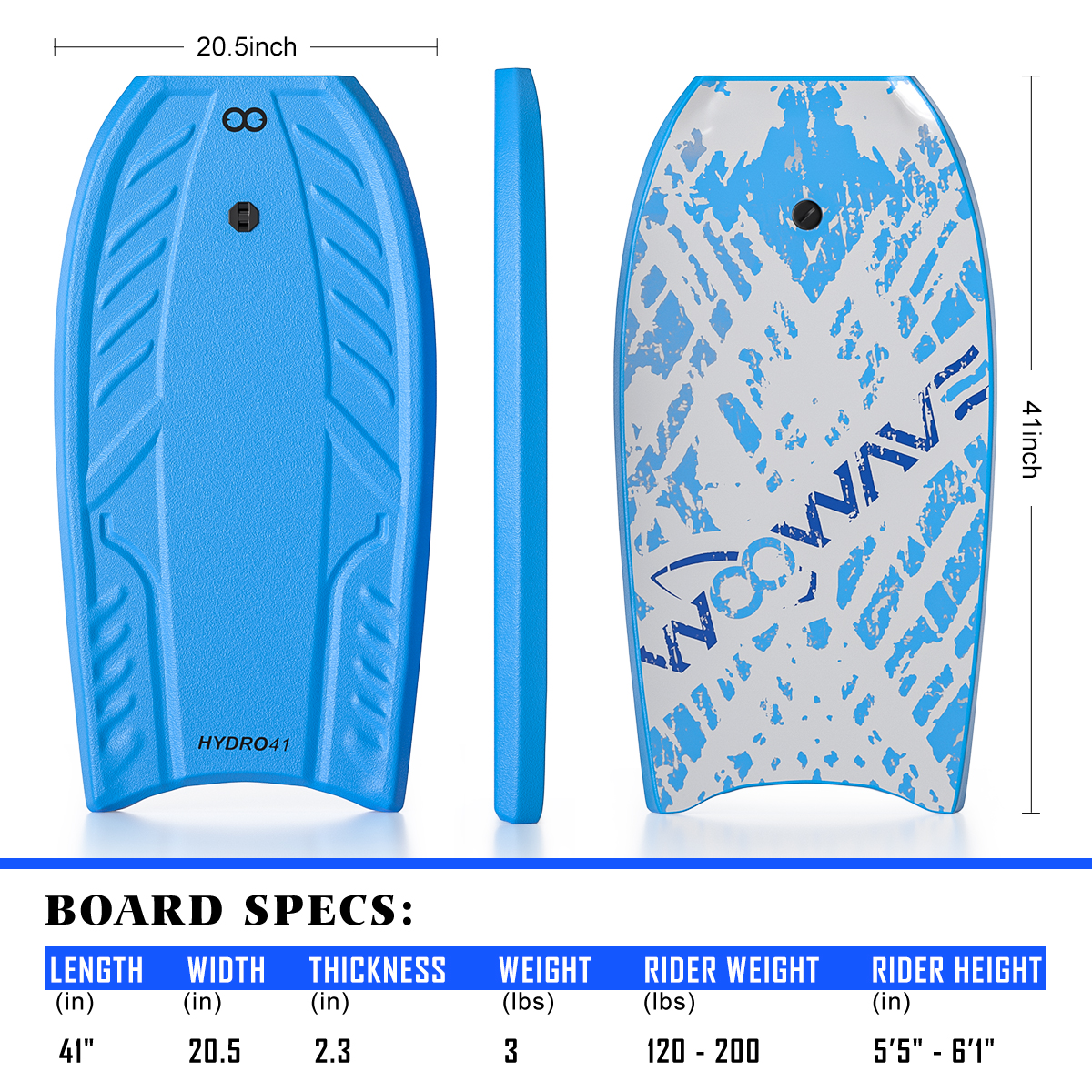 EPS Core Bodyboard for Adult Float XPE Body Board with Hand Leash Swimming Boards