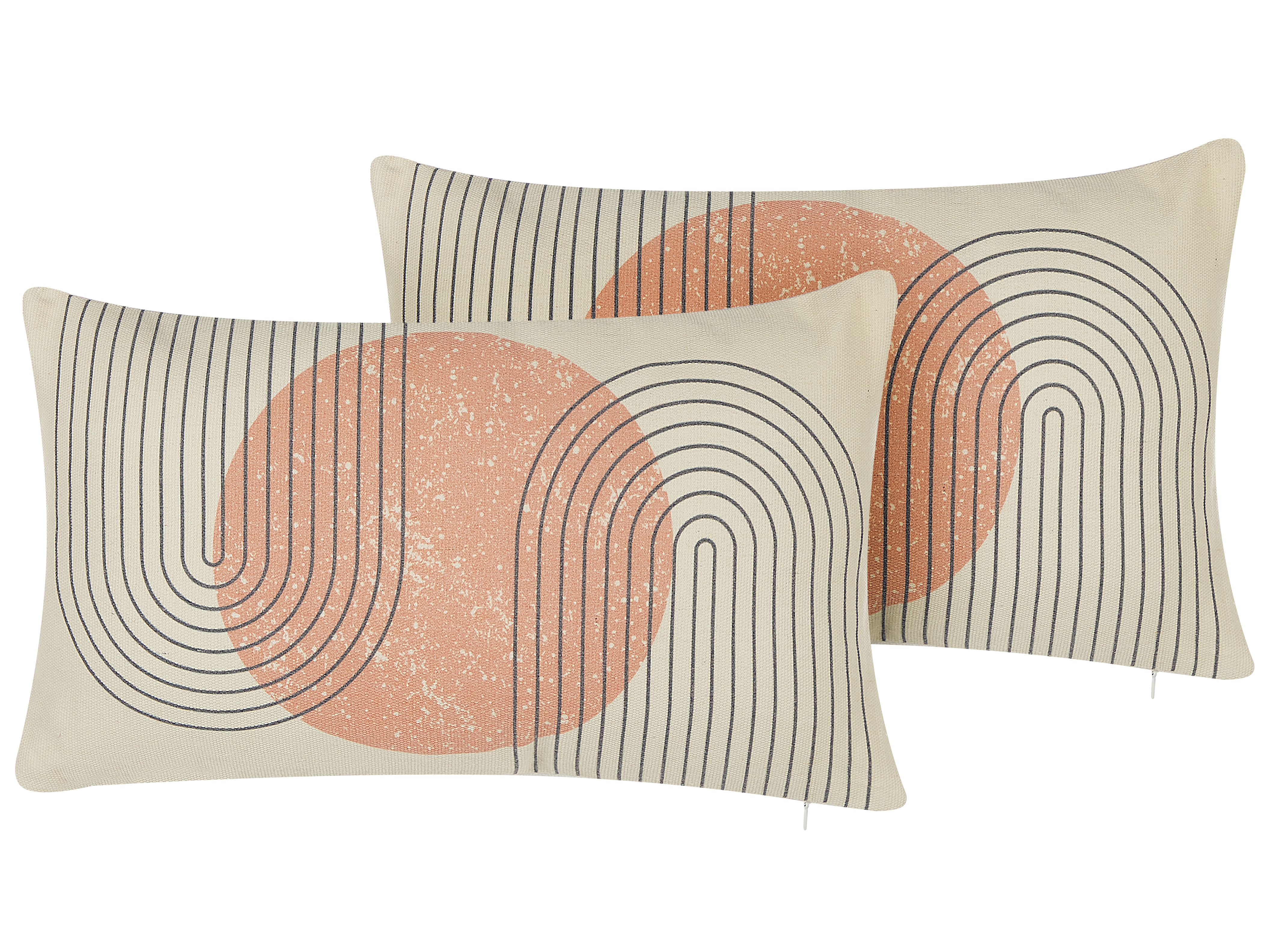 Set of 2 Decorative Cushions GERBERA 30 x 50 cm Multicolour Abstract Pattern