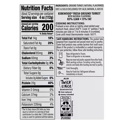 85/15 Ground Turkey