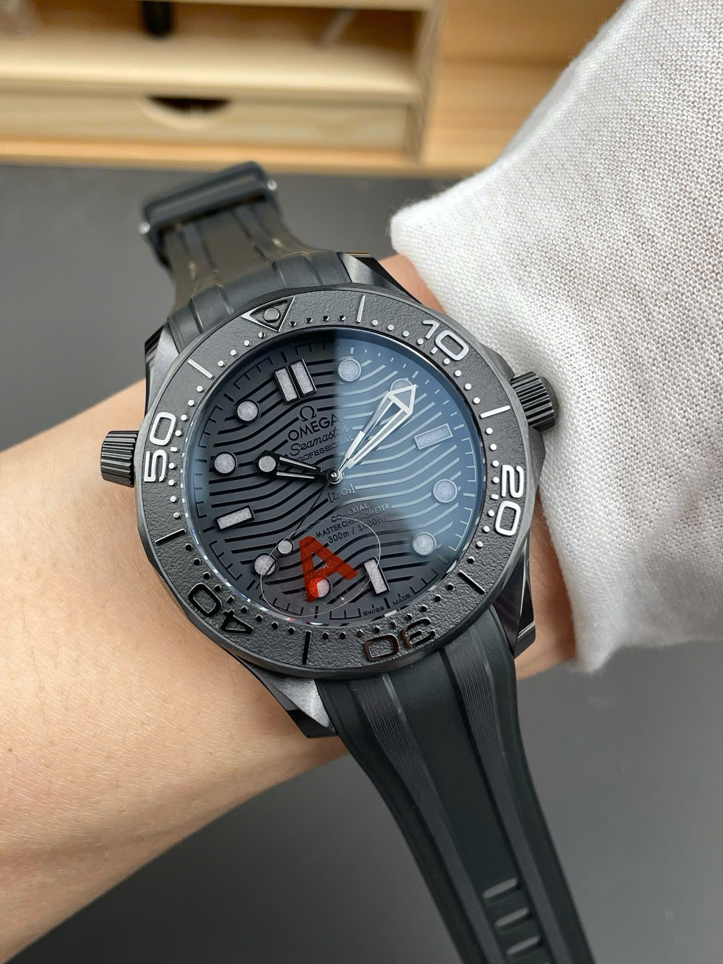 Omega Seamaster Diver 300M Black Black Ceramic Luxury Fake Watches VS Factory Men s 42mm - Top club