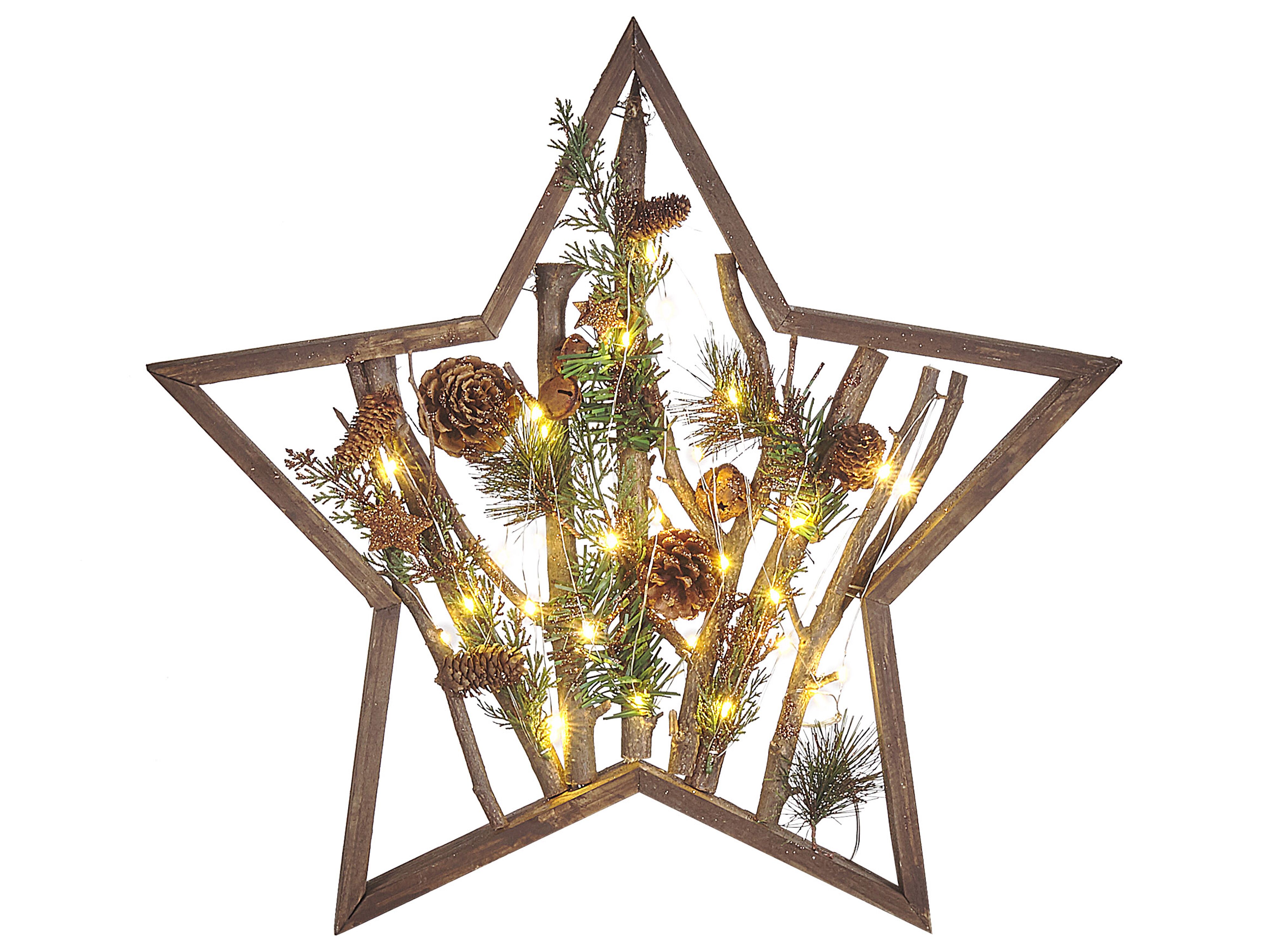 Christmas Decoration LED DOKKA Star 46 cm Brown