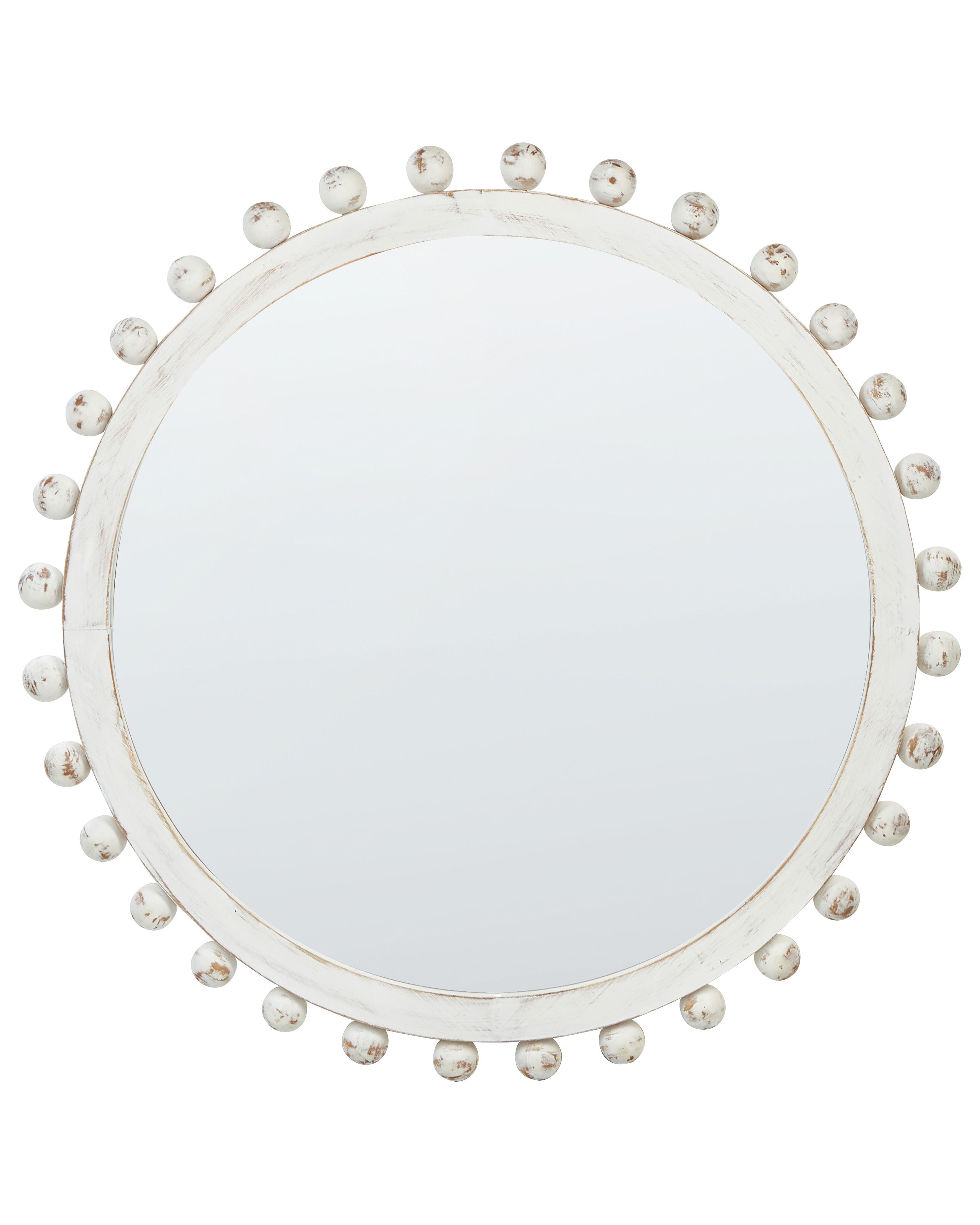 Wall Mirror TAZILLY 71 cm 71 cm Fir Wood Off-White
