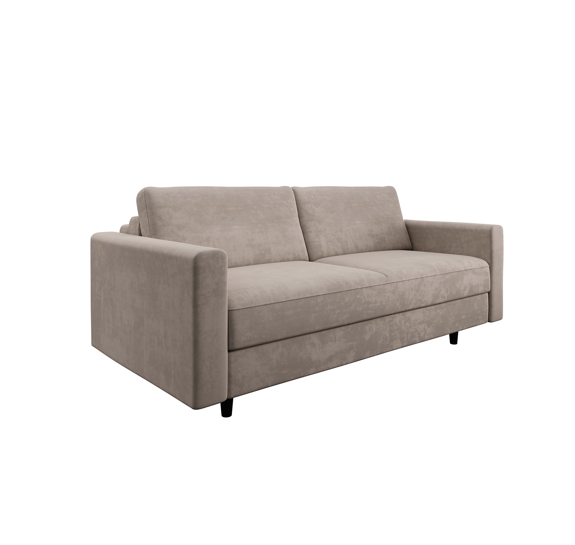 Rechte bank Hailie Jade 3 personen Fluweel Taupe beige