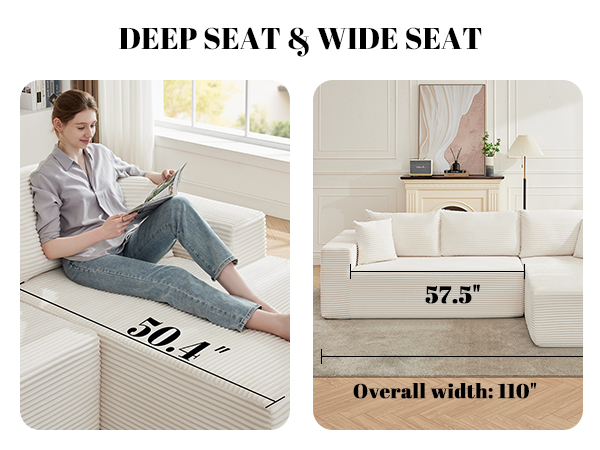 Cloud sectional sofa lifestyle view 2
