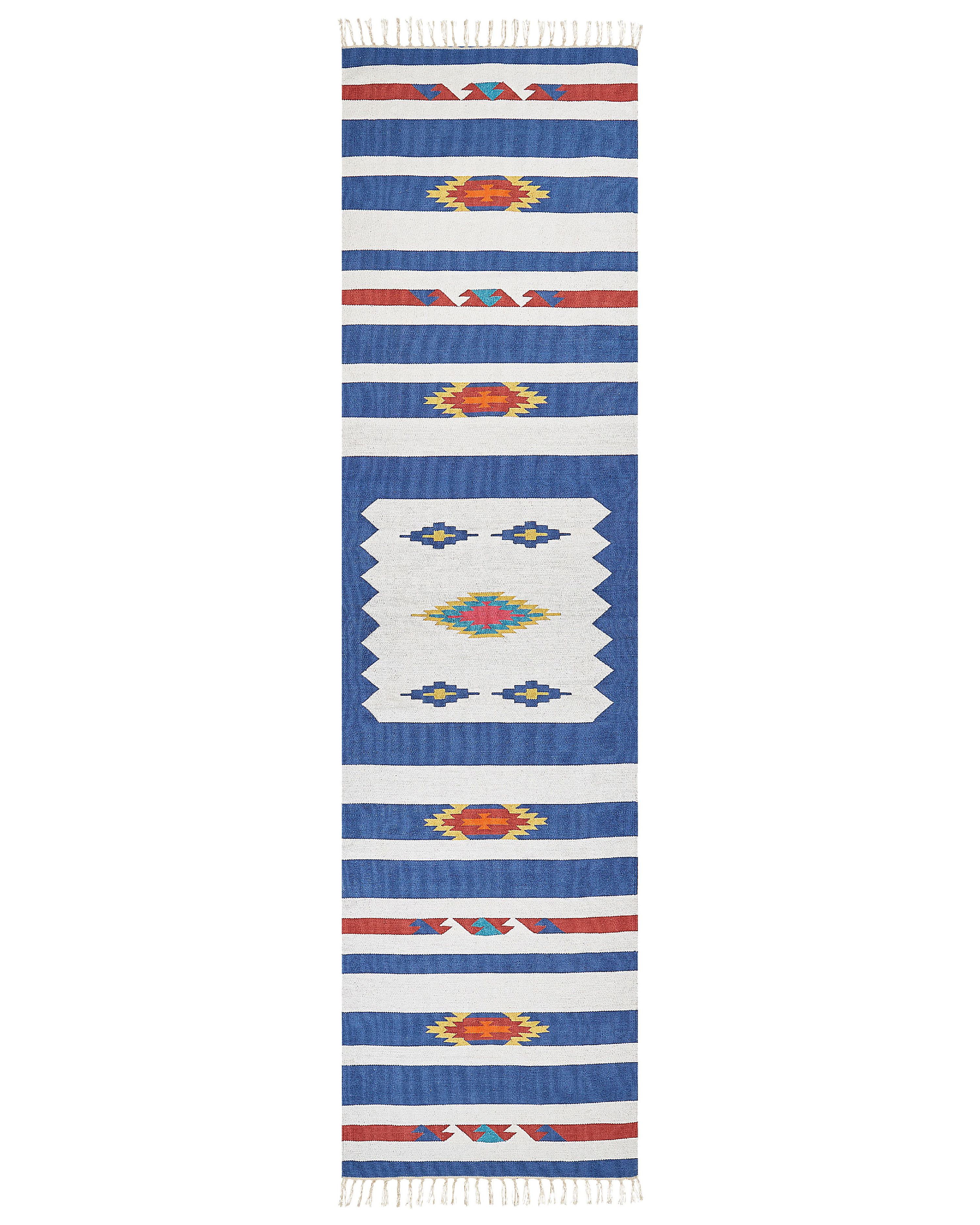 Rug VARSER Multicolour 80 x 300 cm Cotton Kilim