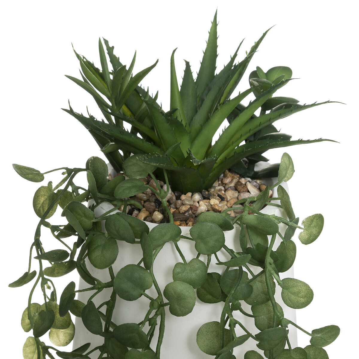 Artificial plants arrangement Cement pot H.33 cm