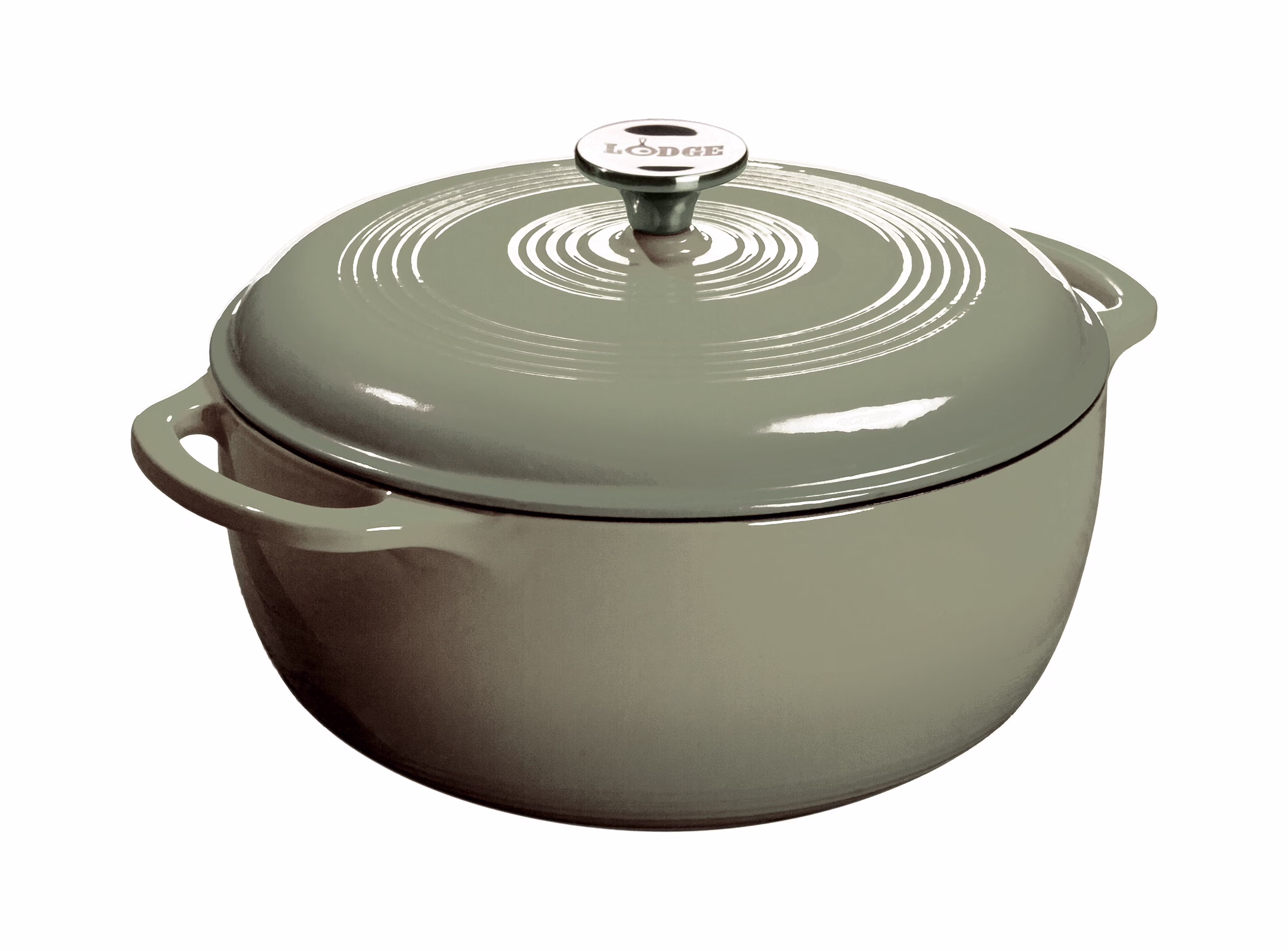 Lodge Cast Iron 6 Quart Enameled Dutch Oven, Indigo - Image 3