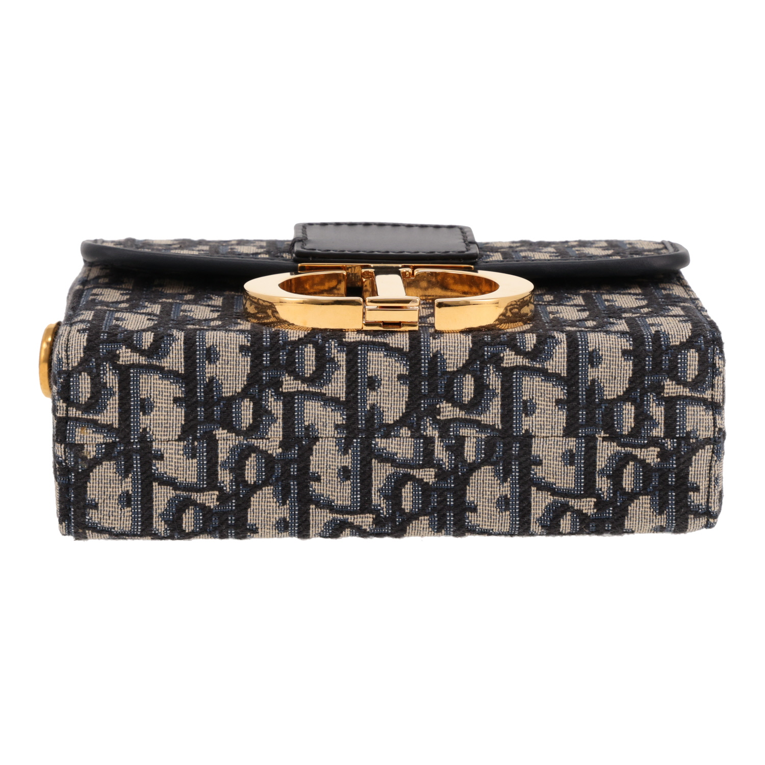 Dior Box 30 Montaigne shoulder bag in blue monogram canvas Oblique and blue leather1:1High-quality replica