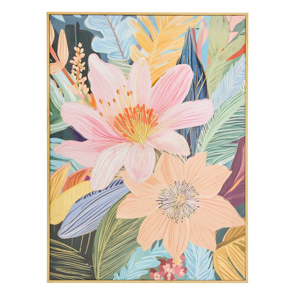 Framed Canvas Print "Daisy" Multicolor, 58x78 cm