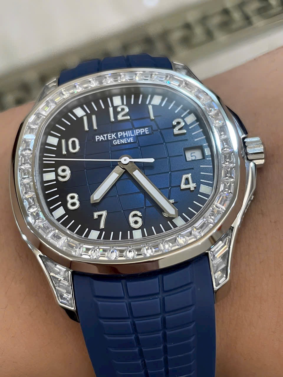 Patek Philippe Replica Watches Aquanaut 5168G Blue Rubber Strap GR Factory 42mm - Top club
