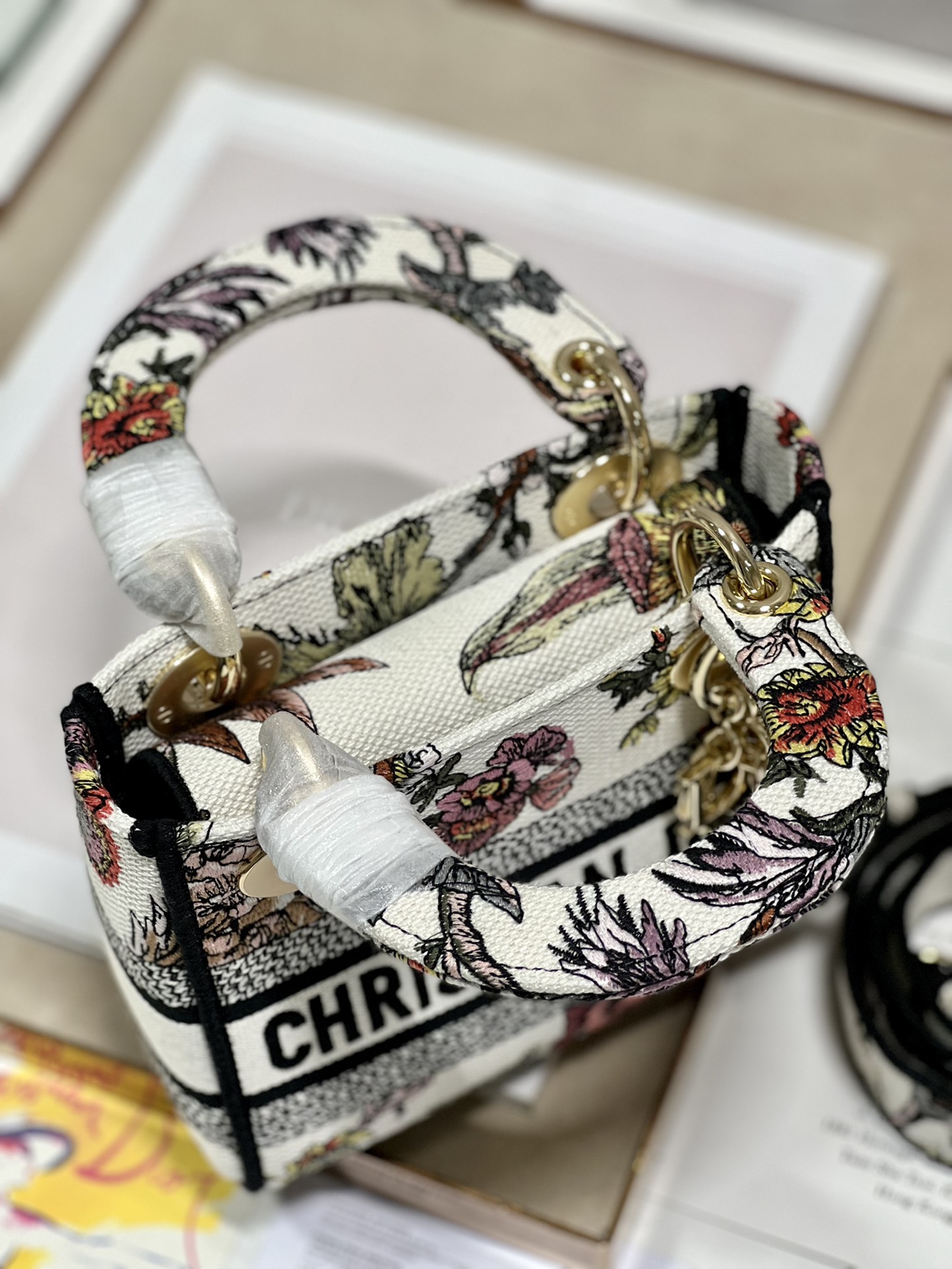 Mini Lady D-Lite Bag White/Black For Women 6.5in/17cm1:1High-quality replica