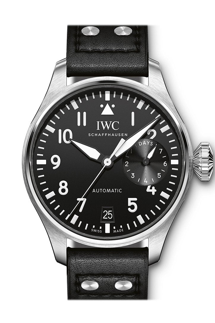 IWC Big Pilot Automatic Black Dial Black Leather Men's Watch IW501001(1:1 replica) - Top club