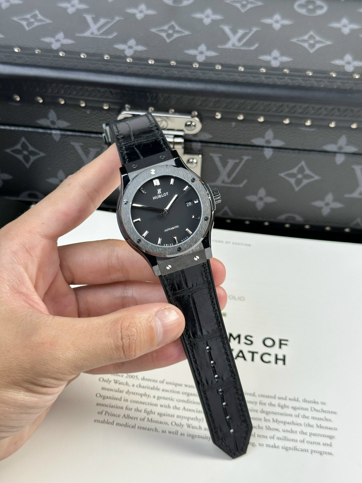 Hublot Classic Fusion Replica Watch Ceramic Refined Black 42mm - Elite Watch Atelier