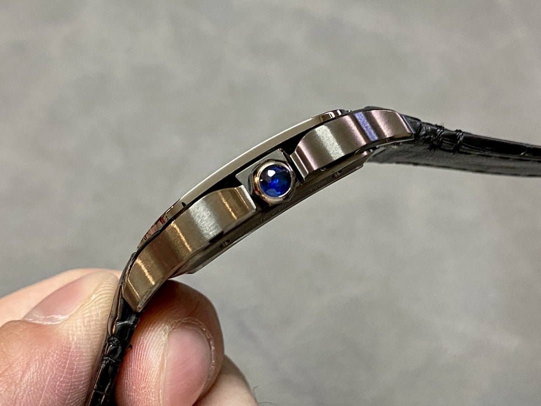 Fake Cartier watch Santos large model mechanical movement Black ADLC Steel Skeleton Dial WHSA0009 TWF(1:1 replica) - Top club