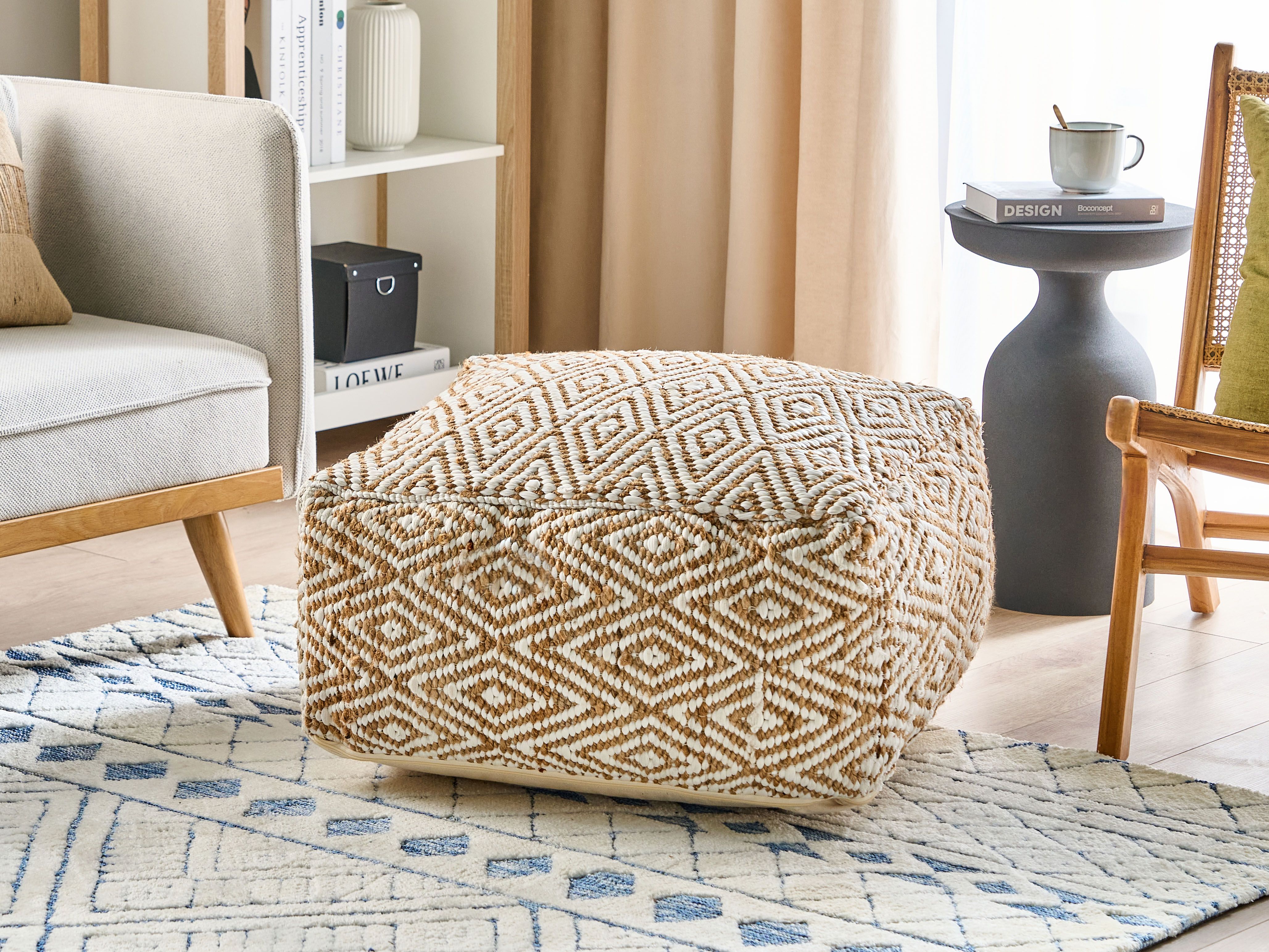 Pouffe MASKI Fabric Beige