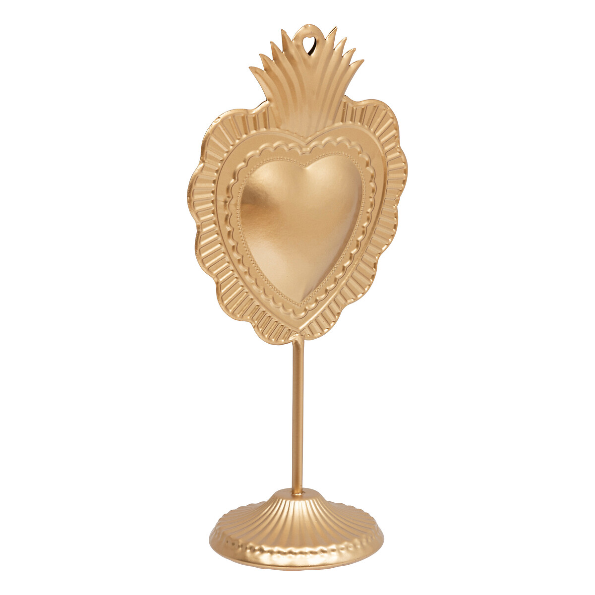 "The floral" heart table decoration Golden metal, H.35 cm
