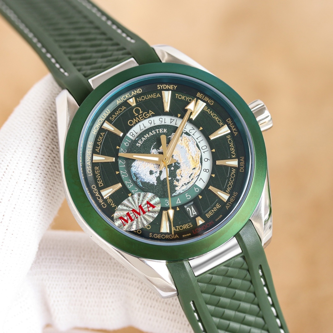 Seamaster Aqua Terra 150M 43 mm, steel on rubber strap(1:1 replica) - Elite Watch Atelier