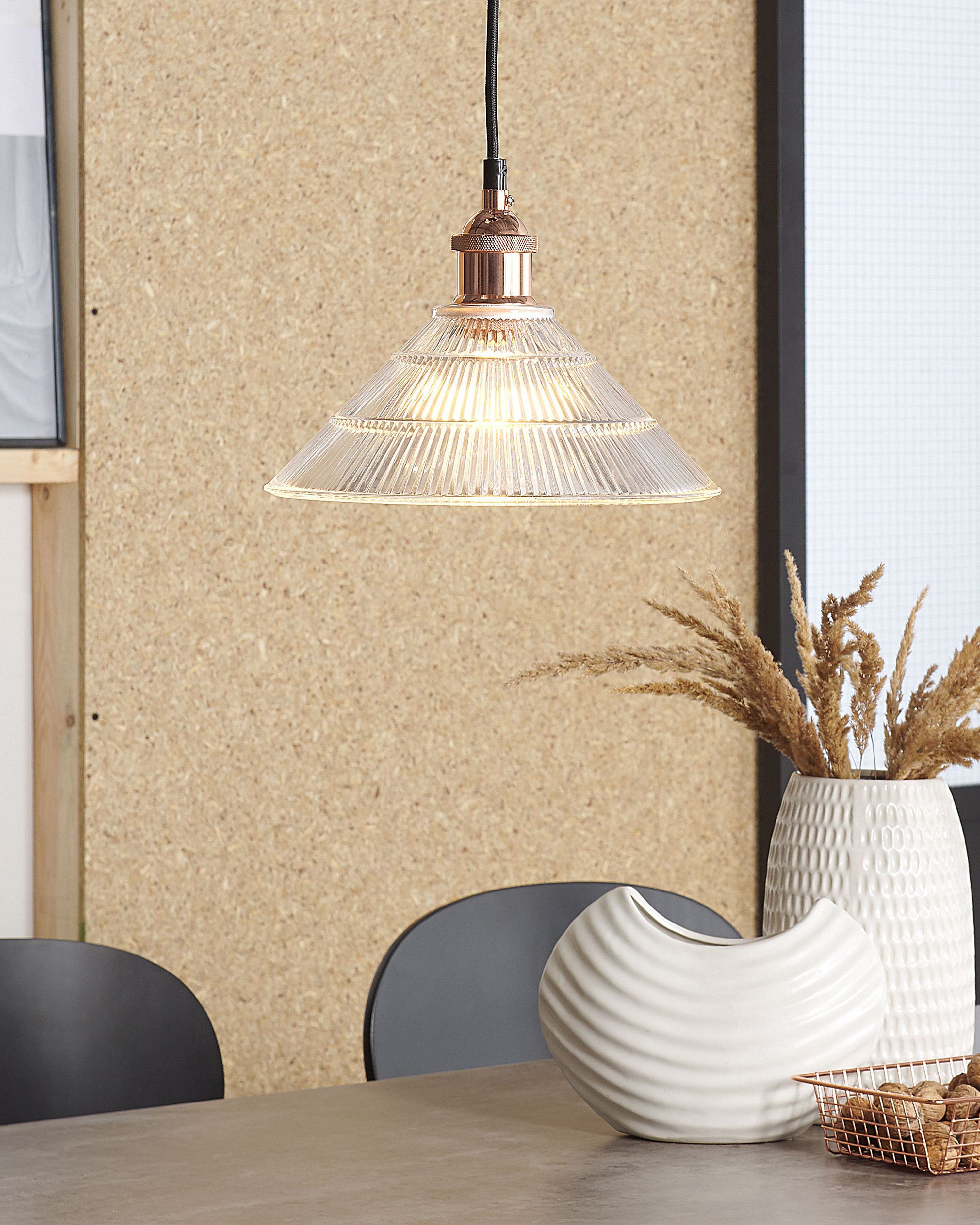 Pendant Lamp CURONE Glass Copper
