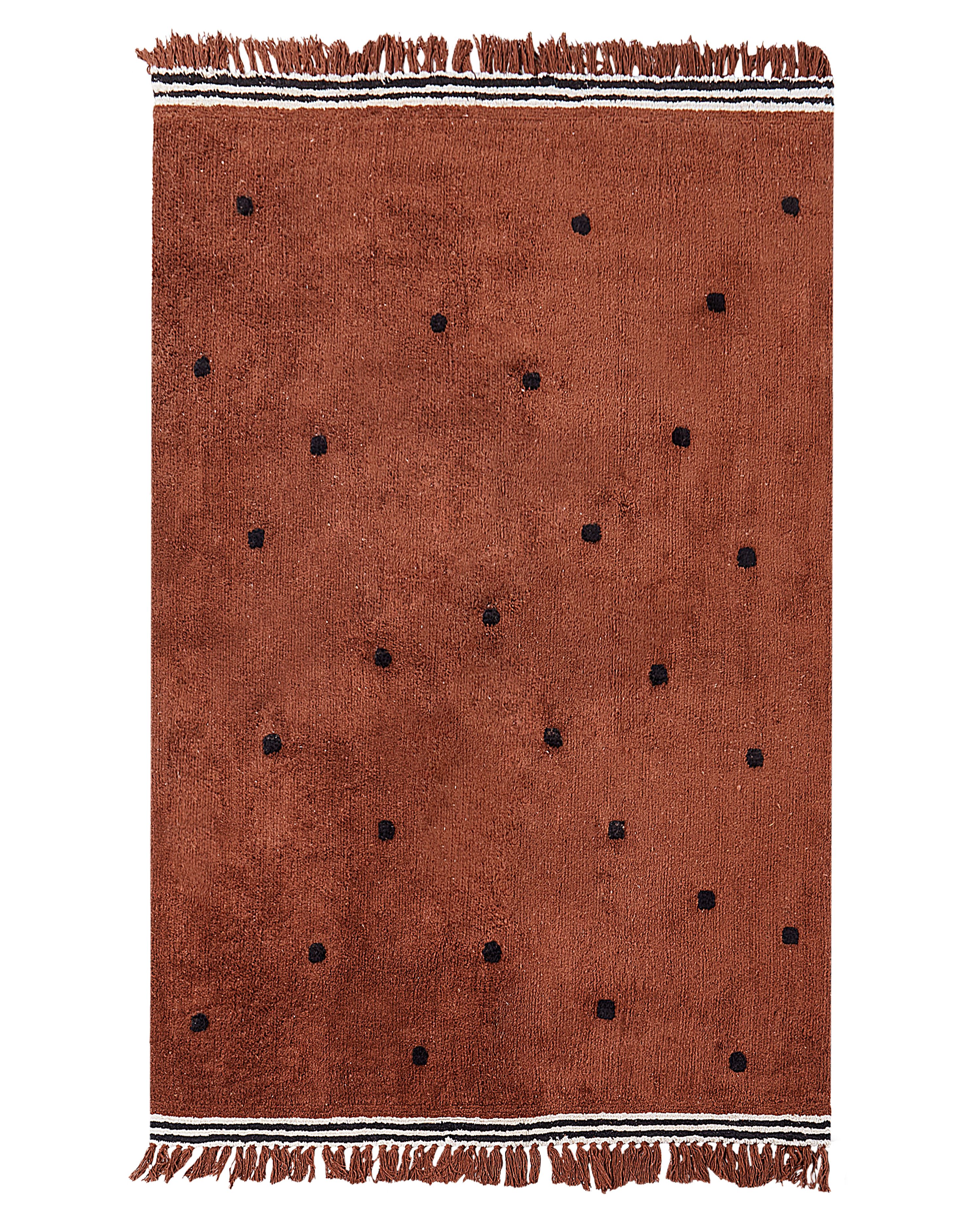 Kids Rug LAZA Brown 140 x 200 cm Cotton