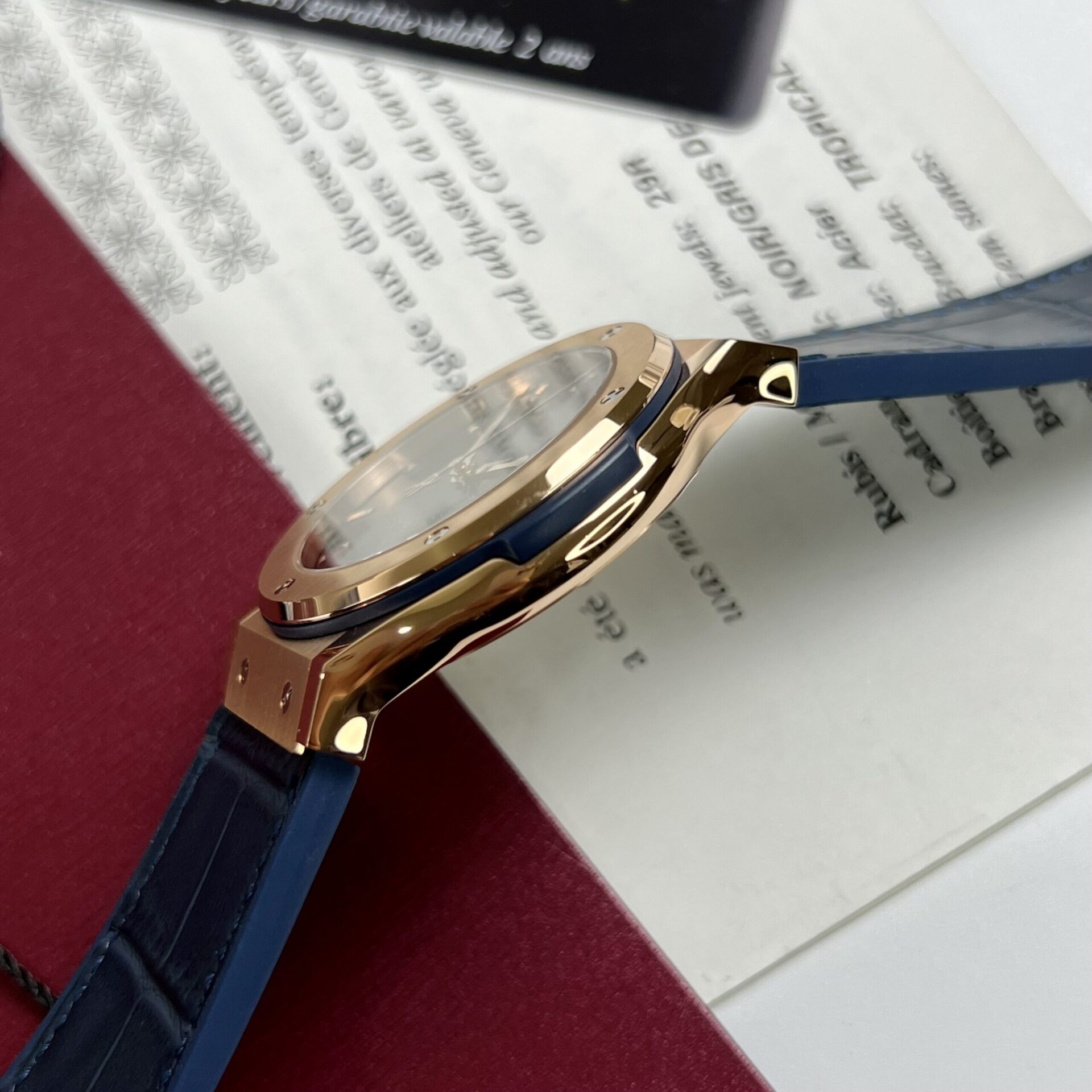 Hublot Replica Watch Classic Fusion King Gold Blue Dial JJF Factory 42mm - Top club
