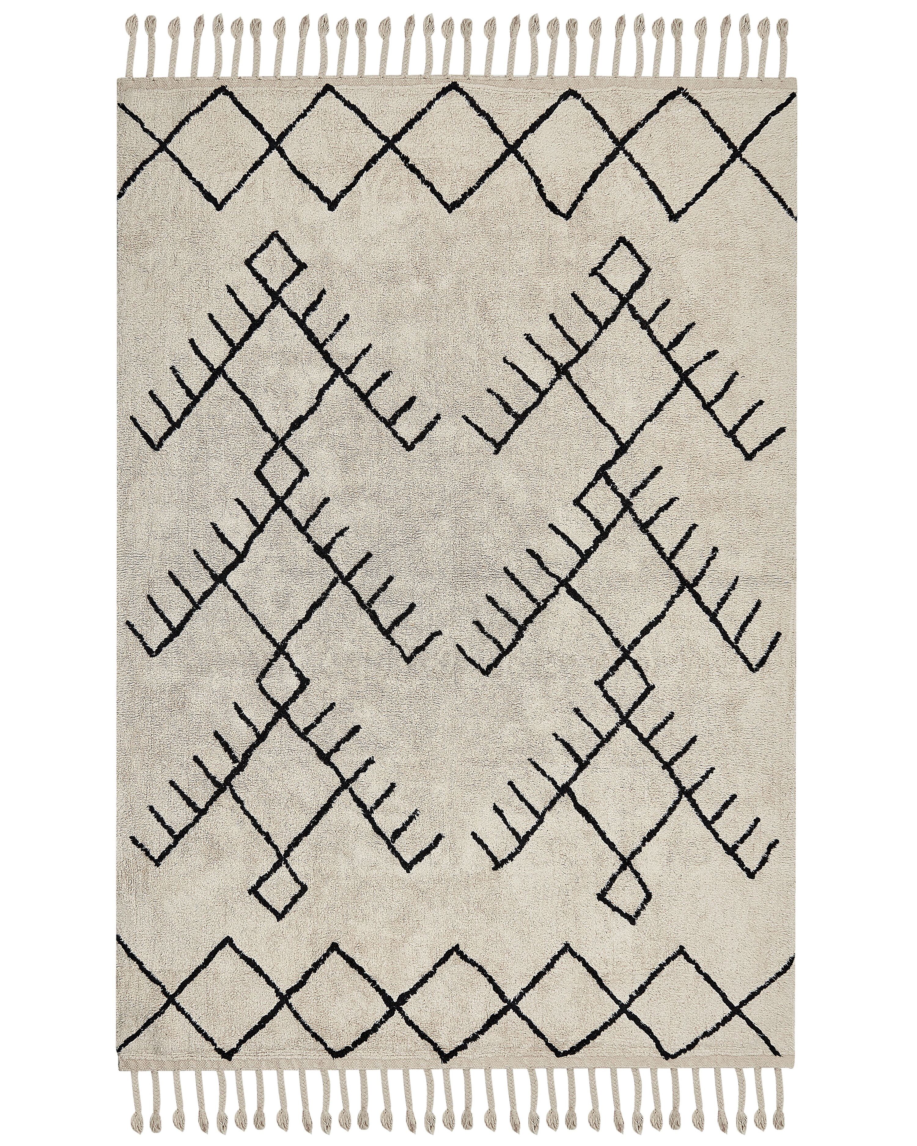 Rug ERLER Light Beige 160 x 230 cm Cotton