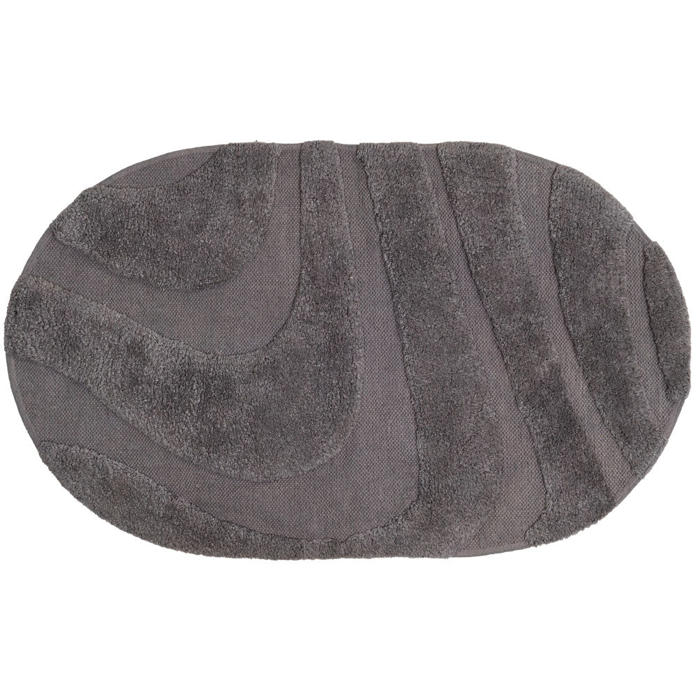 Veer Carpets - Badmat Beau - Grey Ovaal 60 x 100 cm