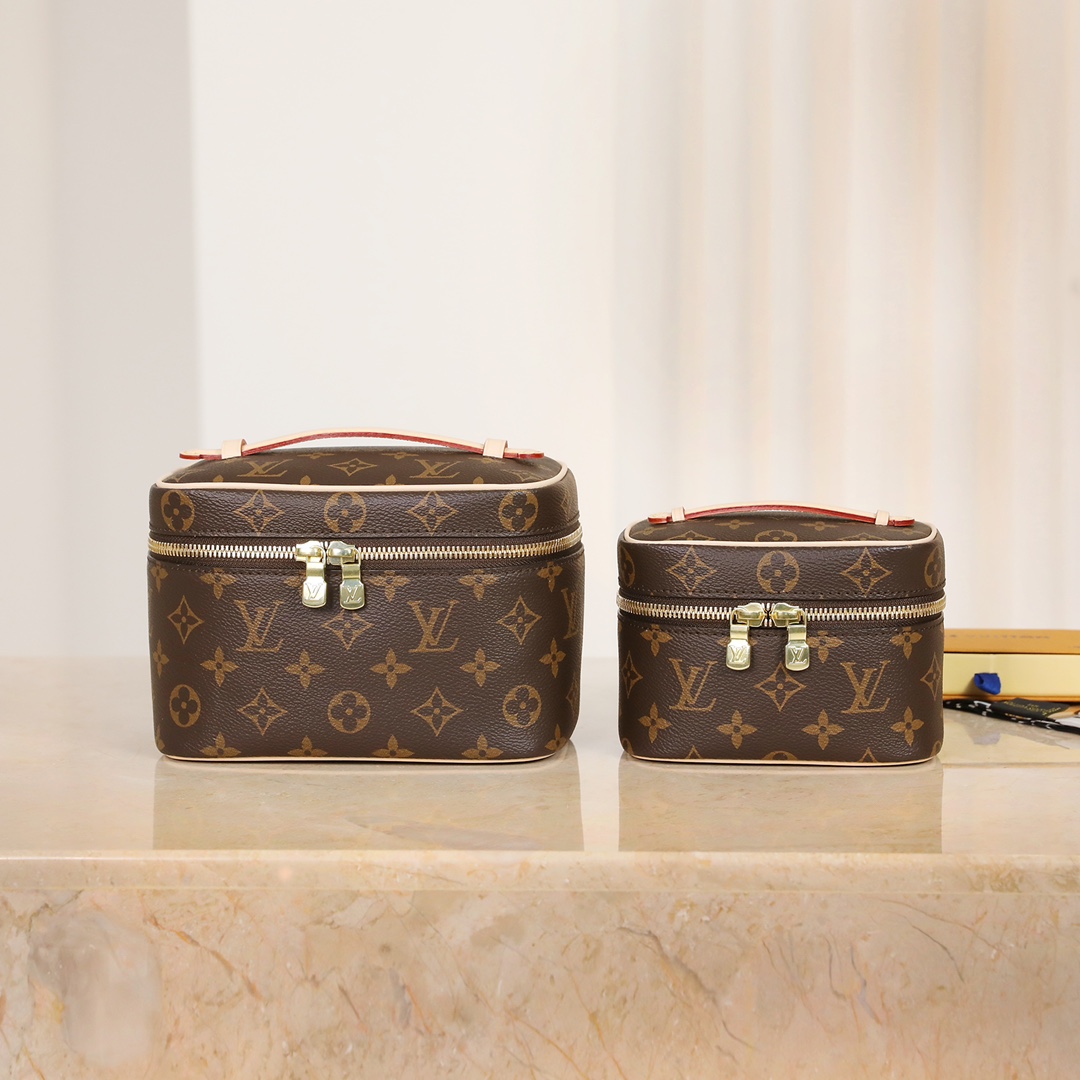 Louis Vuitton LV  Nice Leather Cosmetic Handbag M42265&M44495&M449361:1High-quality replica