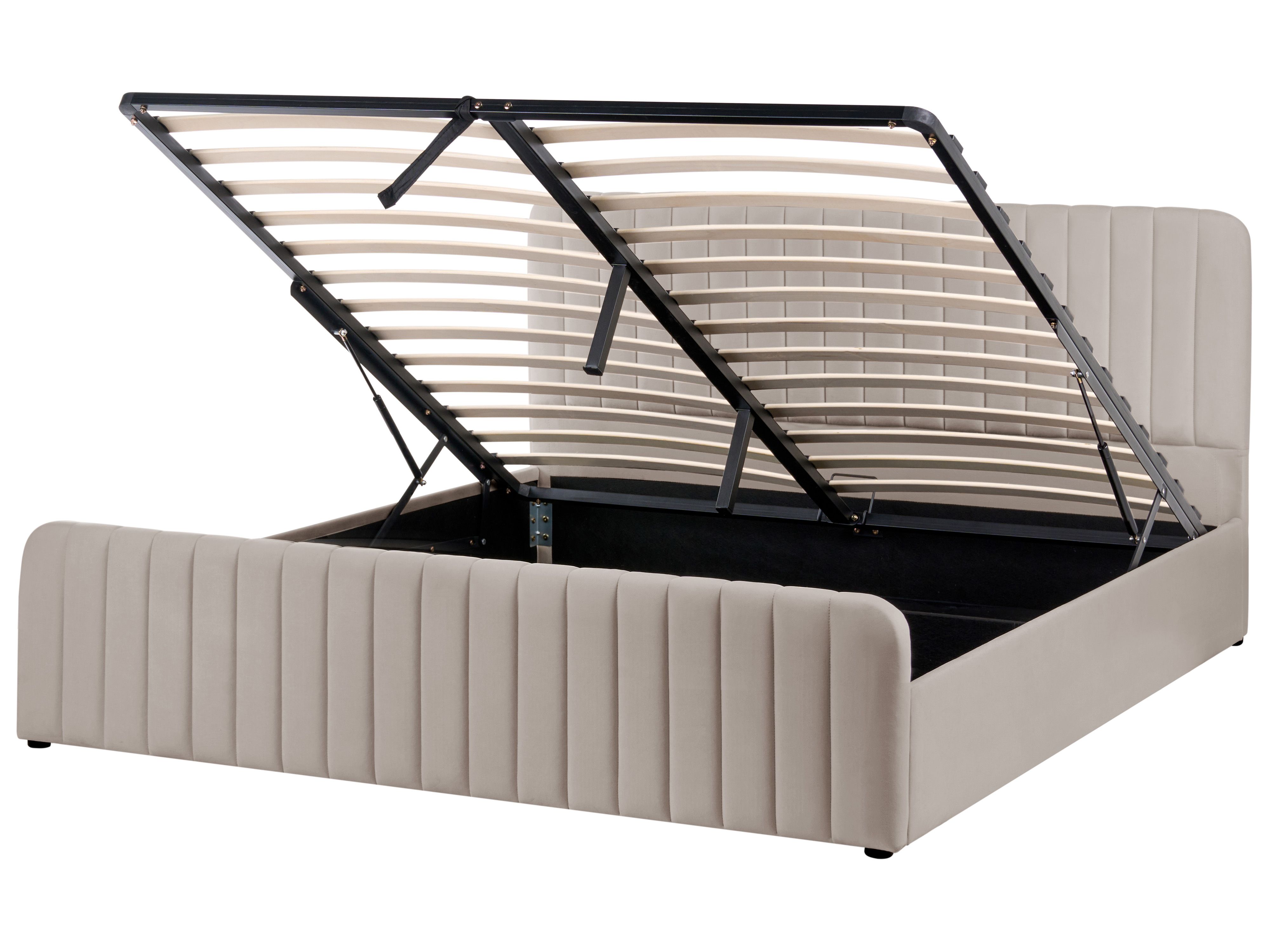 Ottoman Bed LUNAN 180 x 200 cm (EU Super King) Taupe