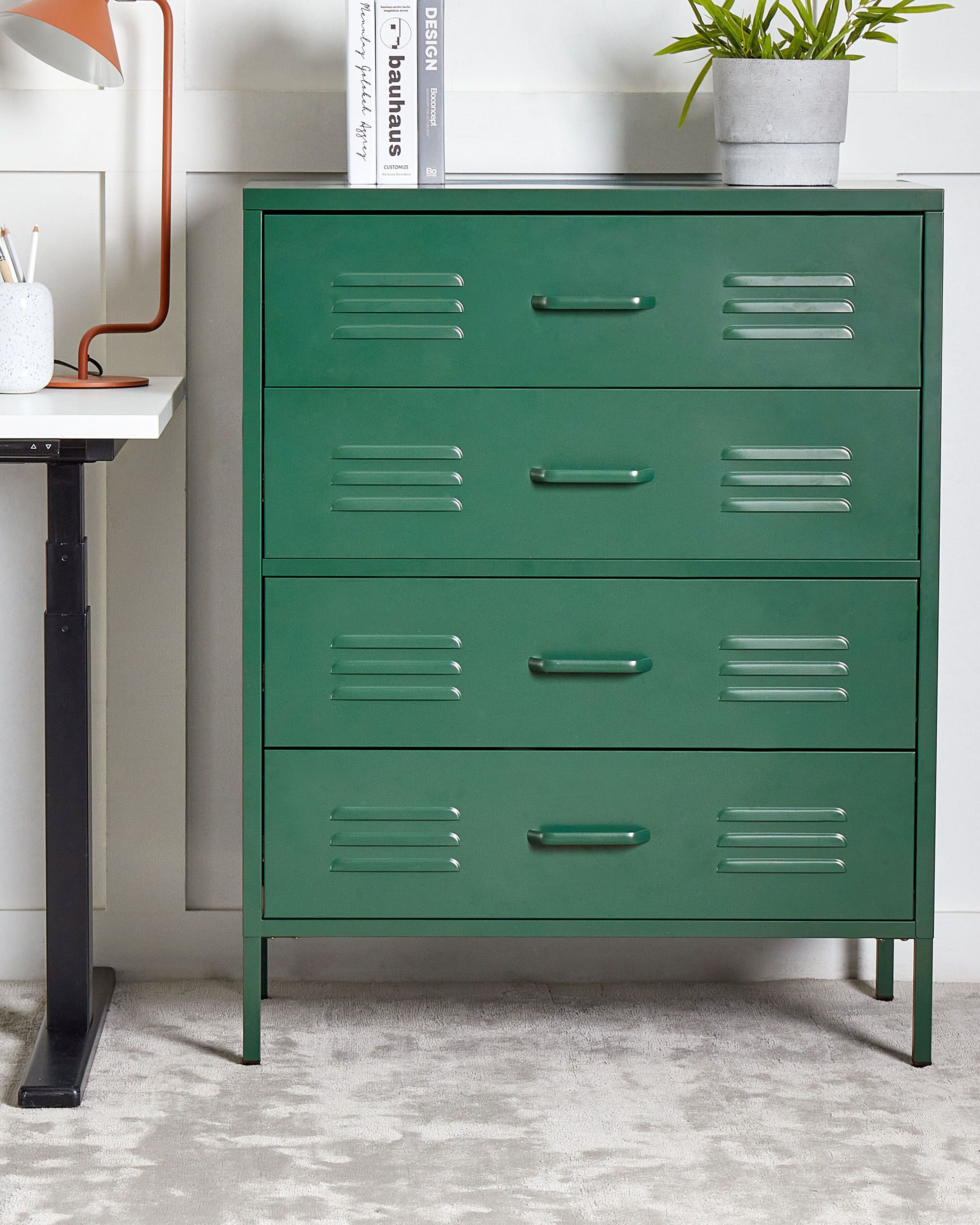 Chest of Drawers ENAGO Metal Dark Green