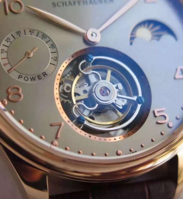 Replica IWC Portuguese Tourbillon Power Reserve Moonphase RG Markers Gray Dial - Top club