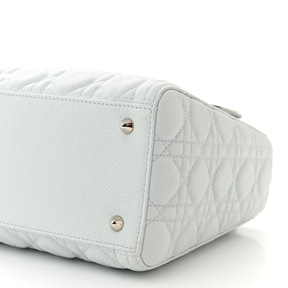 White Grained Lady Dior Replica Handbags – Stunning Details1:1High-quality replica