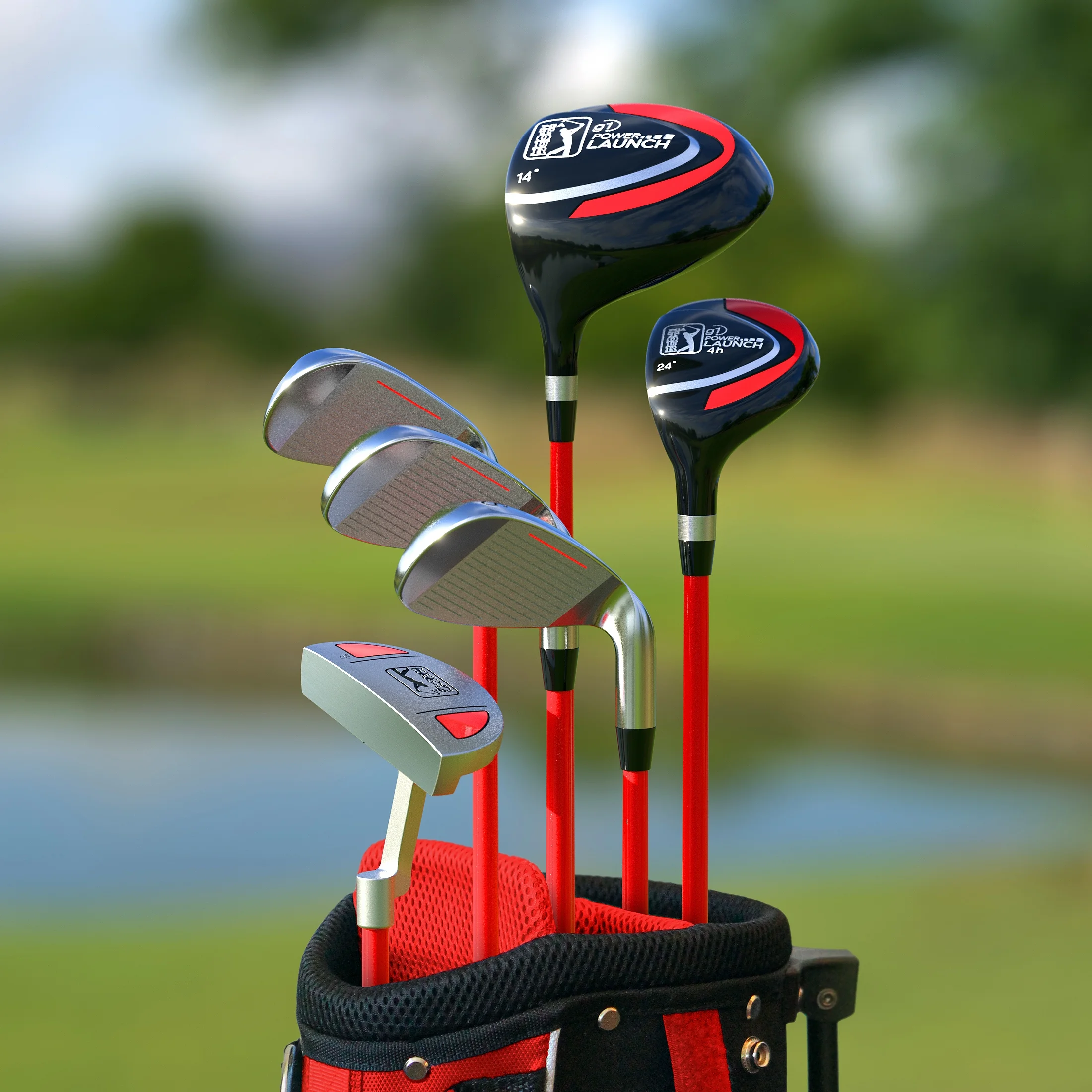PGA Tour Right-Handed 10 Piece Kids Golf Club Stand Bag Set; Player Height 4'8 - 5'2", Ages 8-12 - Image 29
