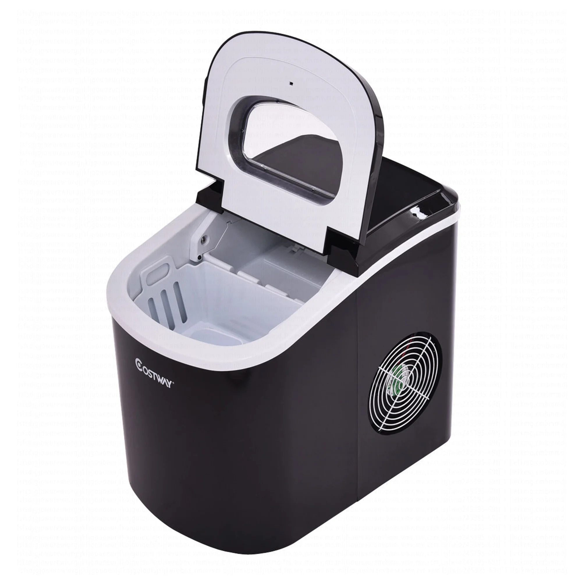 Costway Silver Portable Compact Electric Ice Maker Machine Mini Cube 26lb/Day - Image 36