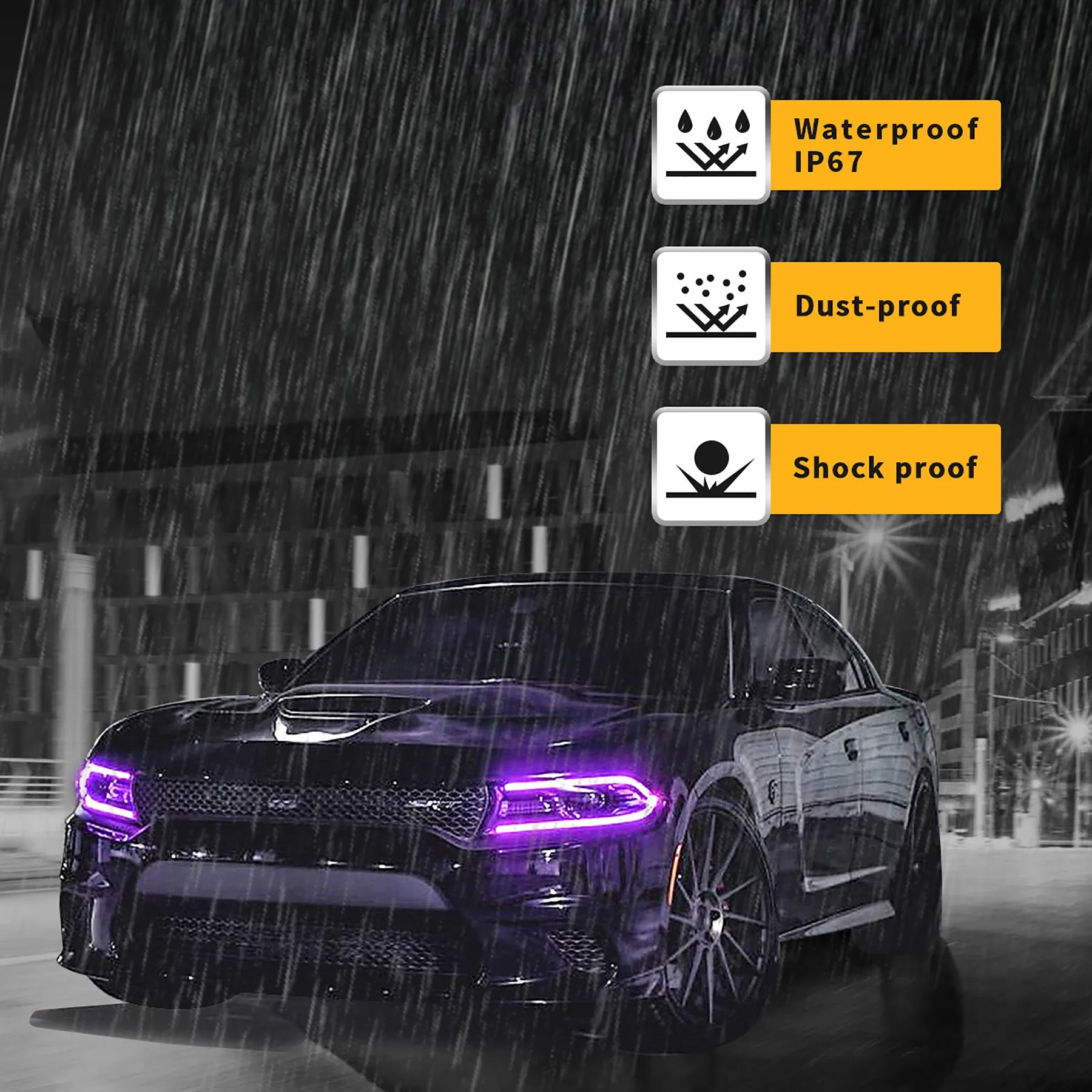 VLAND for Dodge Charger 2011 2012 2013 2014 Dual Beam Projector Headlights Replacement Assembly - Image 20