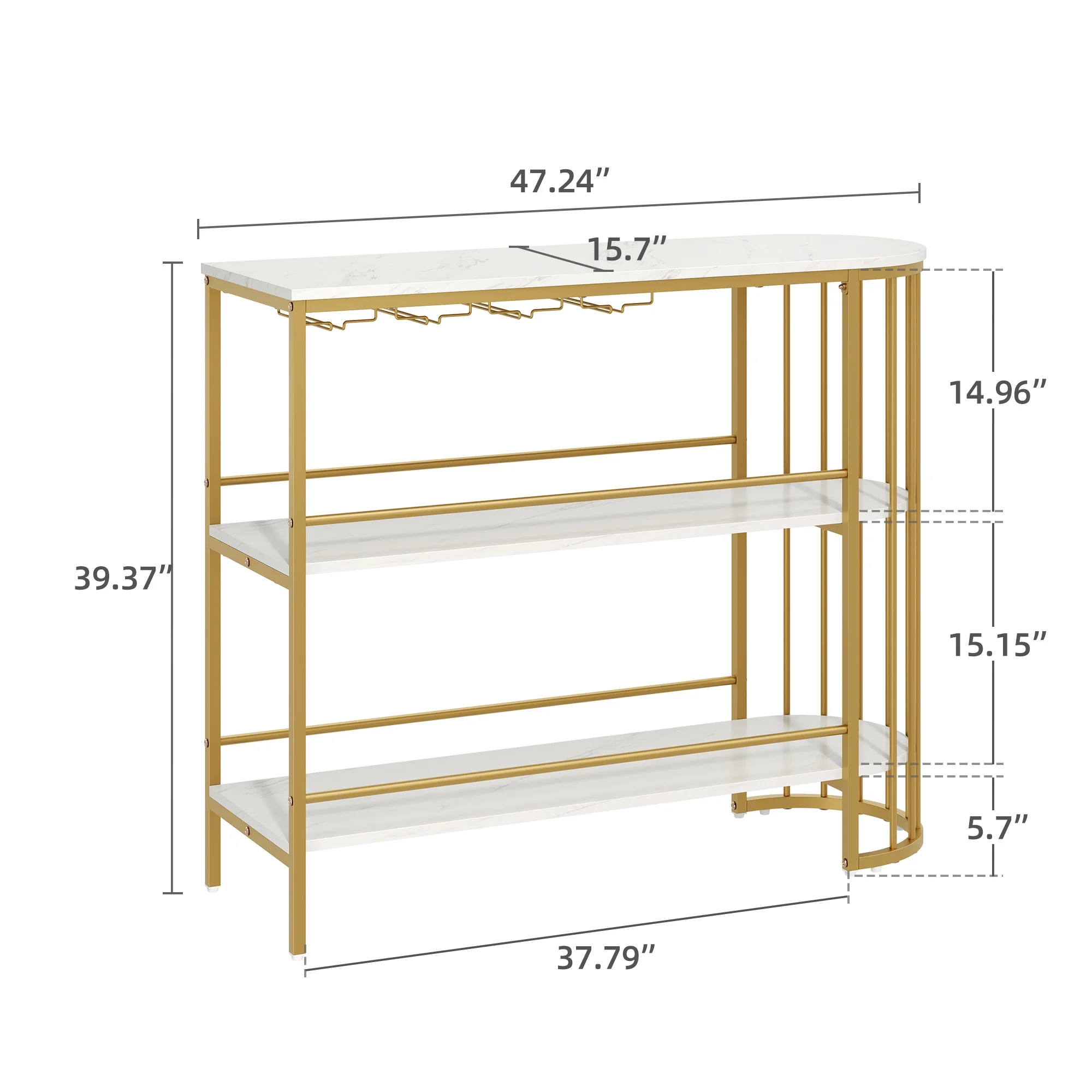 DEXTRUS 3 Tier Home Bar Unit, 47