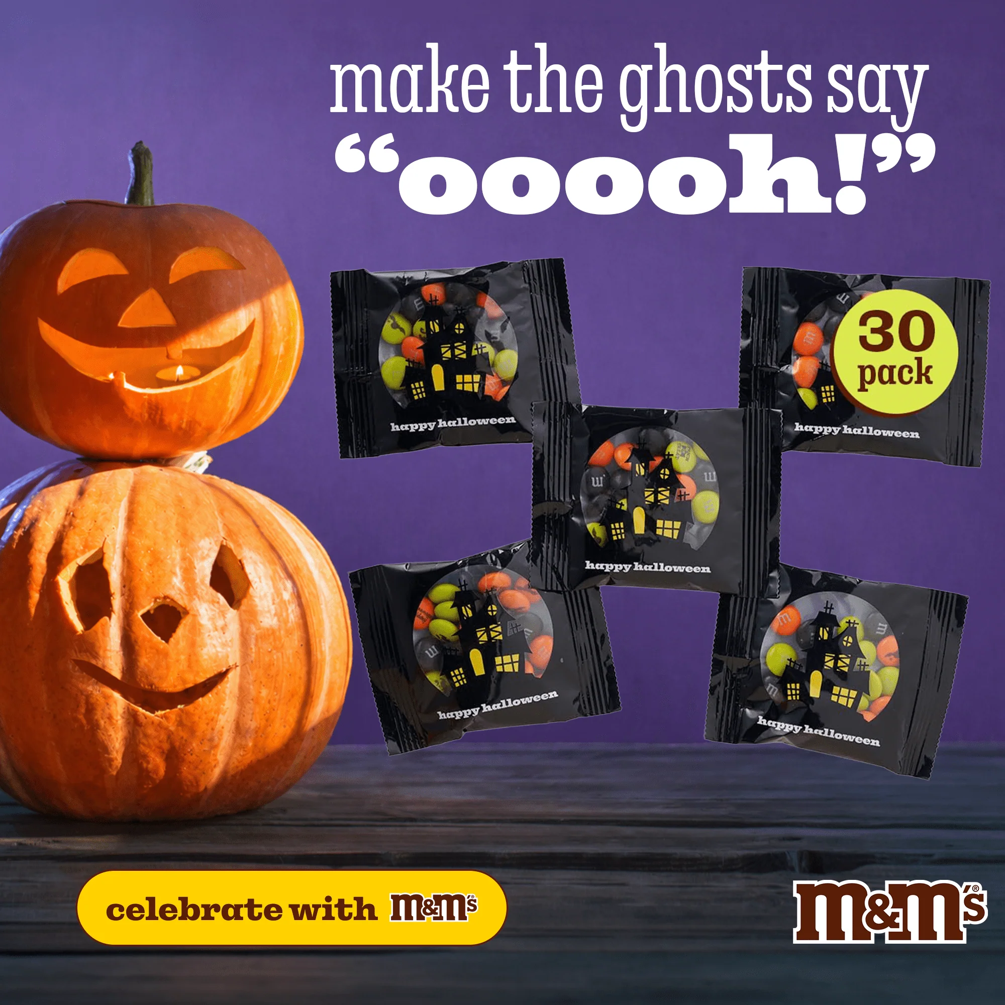 M&M'S Halloween Milk Chocolate Trick-or-Treat Candy, Party Favor Packs, Set of 30 - Image 6 M&M'S Halloween Milk Chocolate Trick-or-Treat Candy, Party Favor Packs, Set of 30 - Image 6