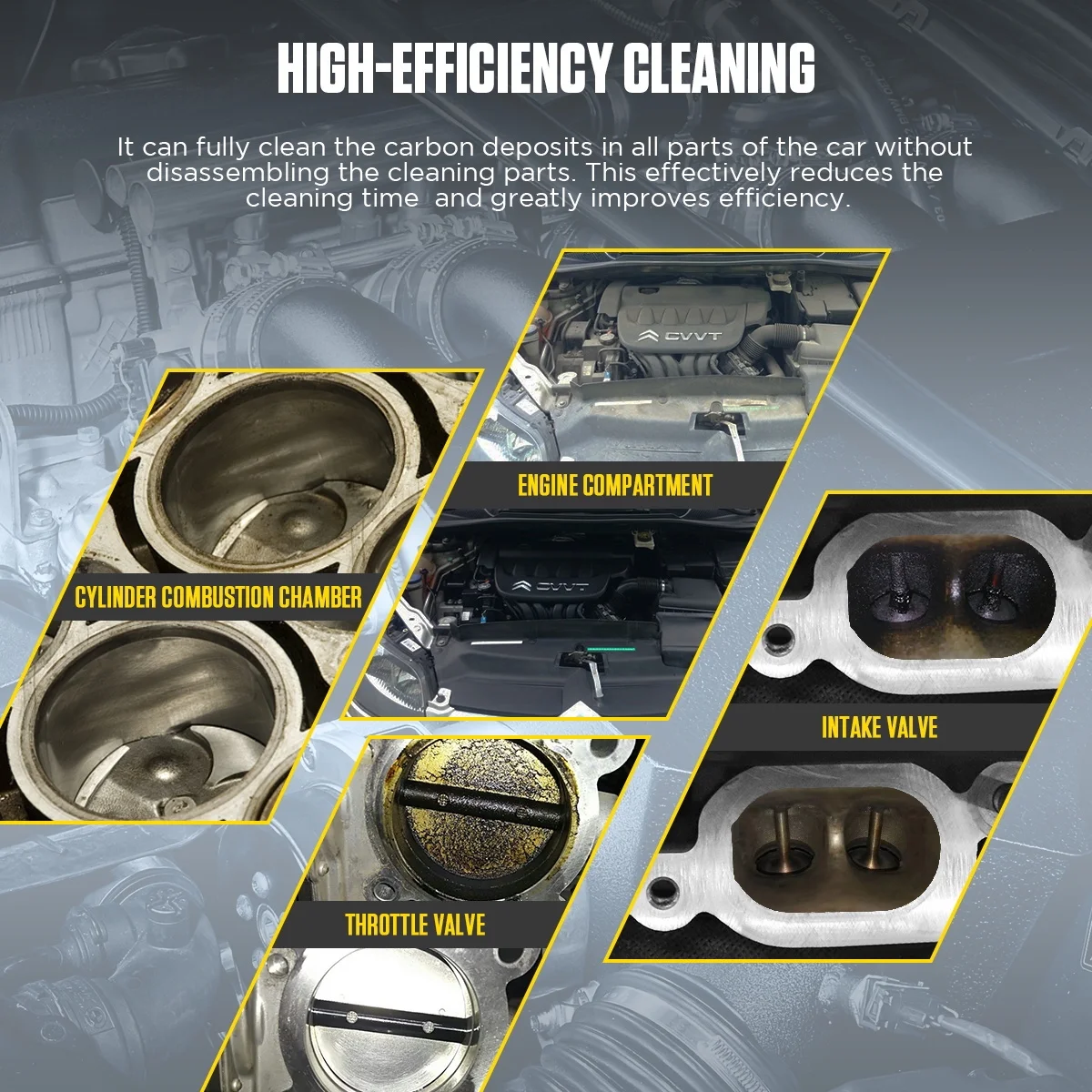 AUTOOL HTS558 Walnut Sand Carbon Deposition Clean Machine Walnut Shell Media Powder Sandblasting Machine Automotive Engine Intake Pipe Valve De-Carbon Cleaning Machine for Rust Grime Paint Removing - Image 40