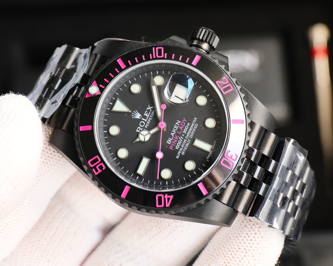 Rolex Dark Legend Submariner - DLC Black Finish - 40MM - Rose Red(1:1 replica) - Top club