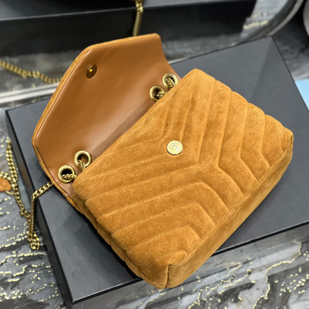 YSL Loulou Small Chain Bag In Y Quilted Suede1:1High-quality replica