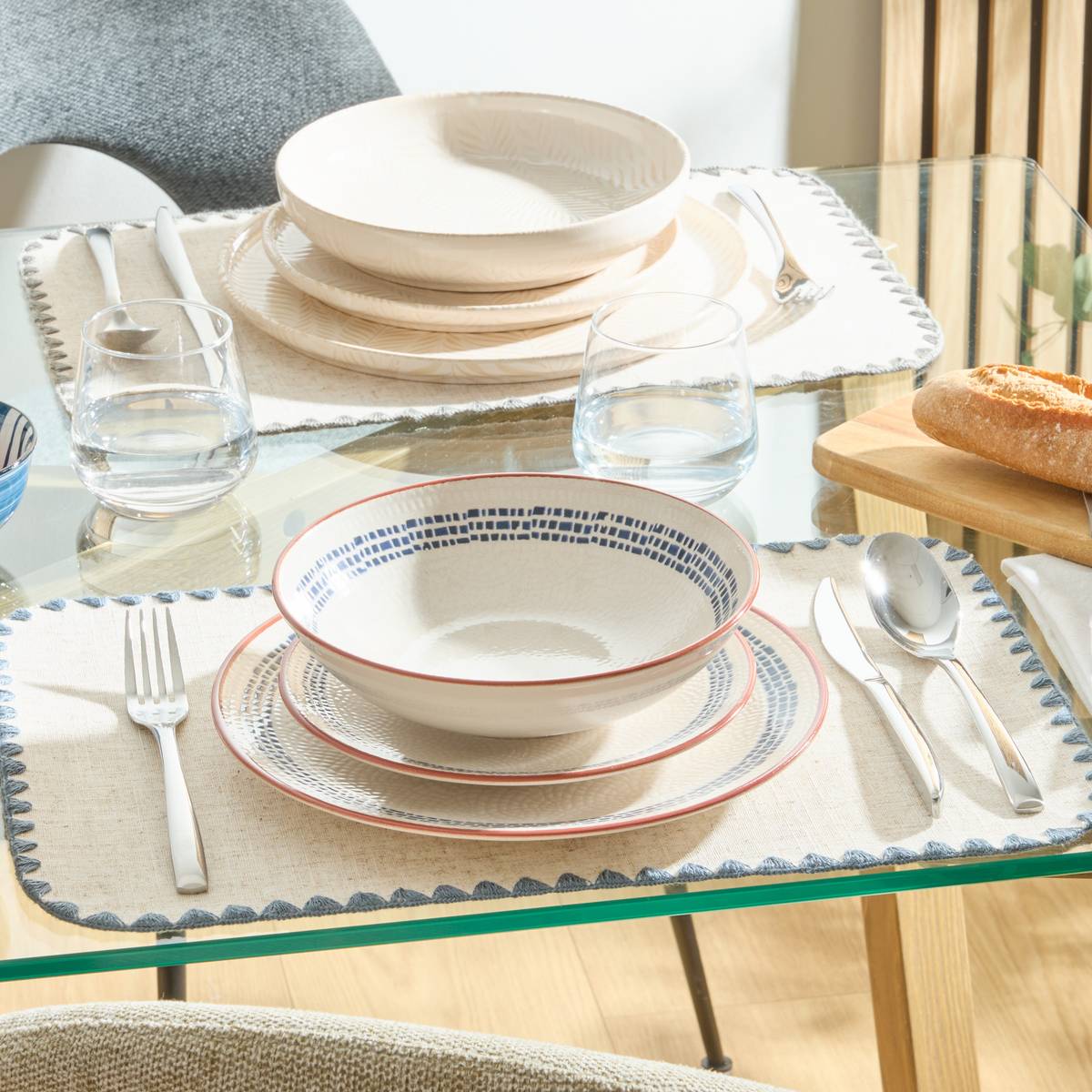 Deep plate"Morgane" Stoneware (ceramic), D.20.8 cm