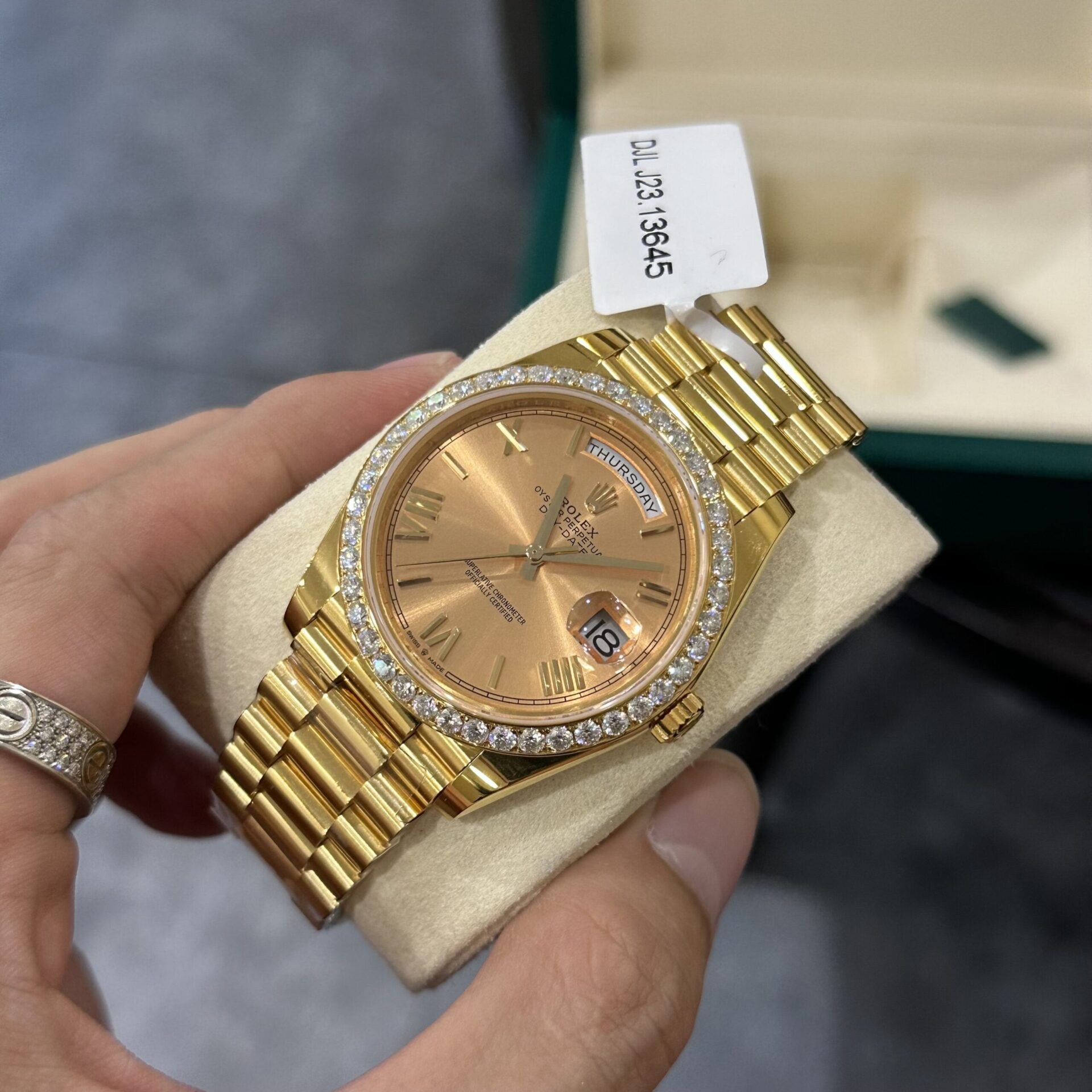 Rolex Replica Watch Day-Date 228238 Gold Wrapped Moissanite GM V2 152gram 40mm - Top club