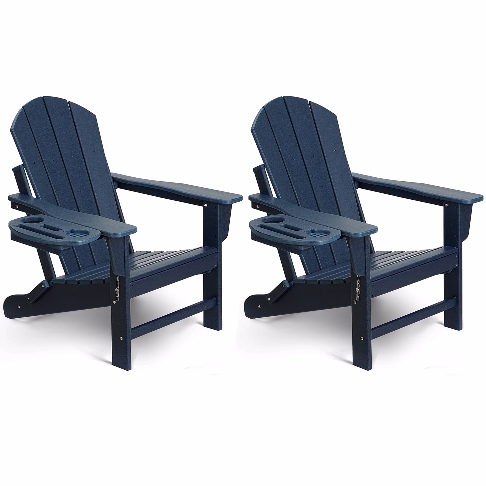 FOOWIN HDPE Plastic Adirondack Chairs Set of 4, Black - Image 20