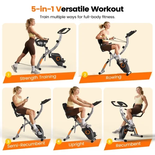 YOSUDA Folding Exercise Bike, Indoor Home Stationary Bike Workout 270LB Capacity - Image 8