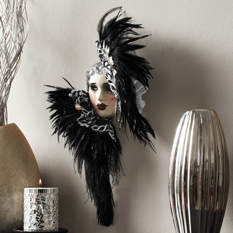 Limited Edition Glamorous Glenda Wall Mask - MIDNIGHT VELVET CATALOG